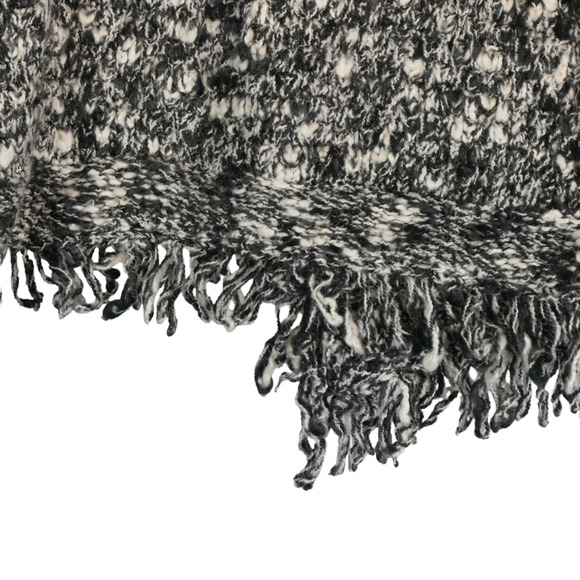 Chicos Sweater Vest Womens Large Wool Blend Black White Lagenlook Boho Cozy - Picture 8 of 10